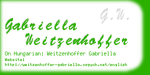 gabriella weitzenhoffer business card